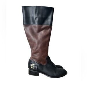 Lauren Ralph Lauren Marlena Brown and Black Leather Riding Boots size 6